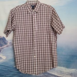 Men's Cherokee Shirt Short Sleeve Button Up L
